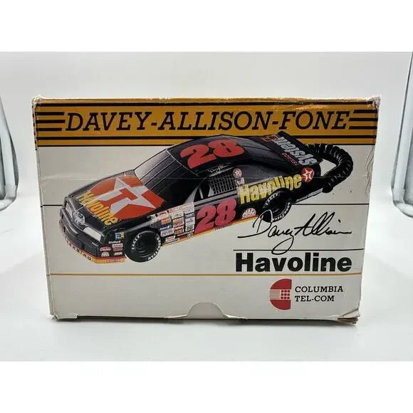 Davey Allison phone Havoline Columbia tel.com Landline Telephone New, Never Used - Picture 10 of 11
